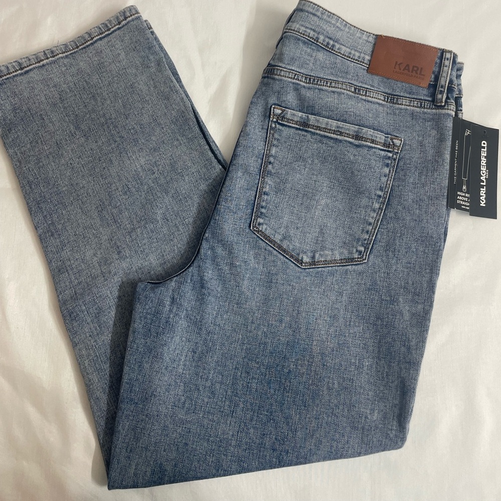Karl Lagerfeld Paris Women’s The Cannes  Straight Leg Jeans Size 14 - Picture 8 of 16